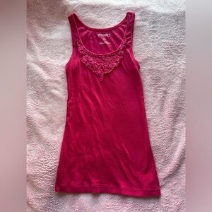 pink lace tank top 2000s🩷 small